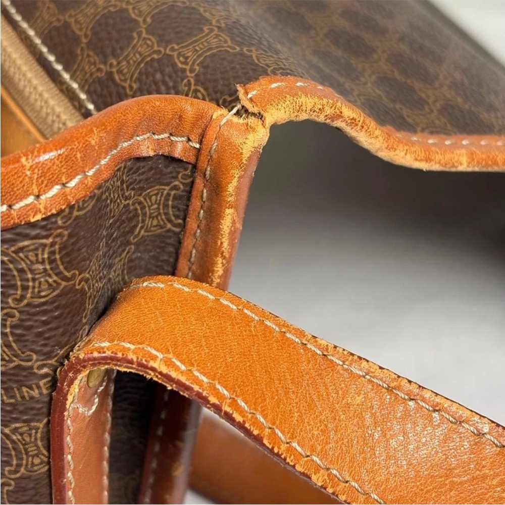 Celine Dark Brown and Tan Shoulder Bag - Picture 12 of 16